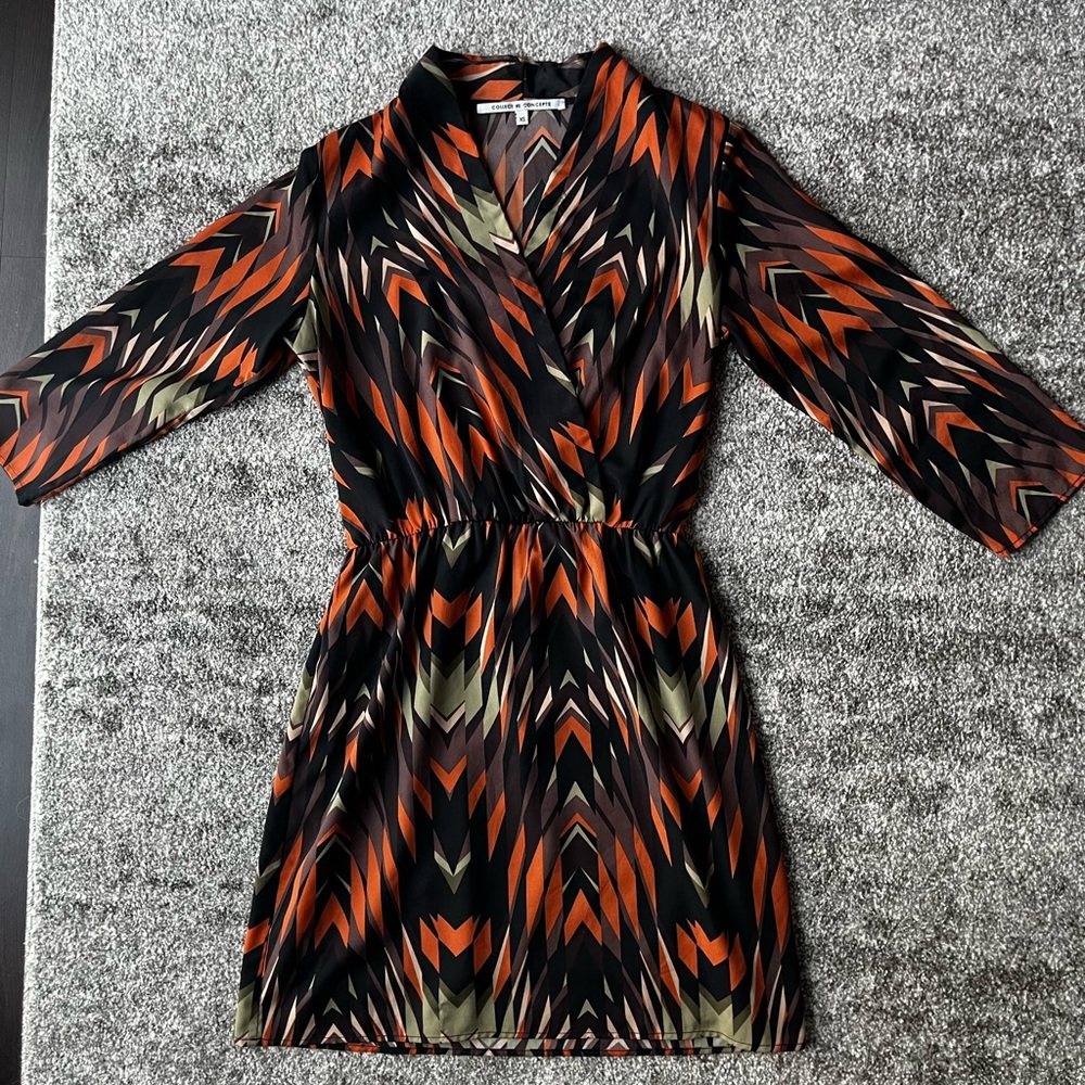 Multicolored Collective Concepts dress, size XS, fits like a Small